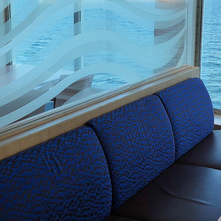 glass decor on boat
