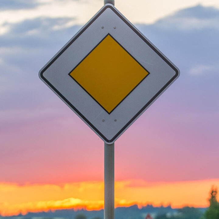 road sign with reflective vinyl
